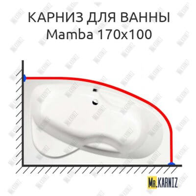 Карниз для ванны Alpen Mamba 170х100 Усиленный 25 мм MrKARNIZ