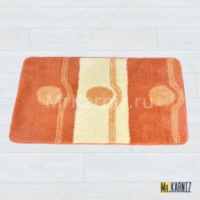 Коврик в ванную Круги оранжевый