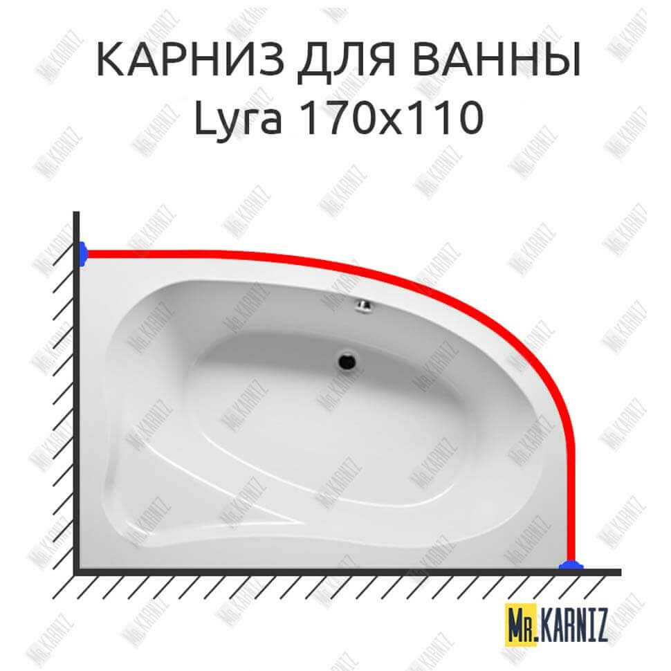 Карниз для ванны Riho Lyra 170х110 Усиленный 25 мм MrKARNIZ