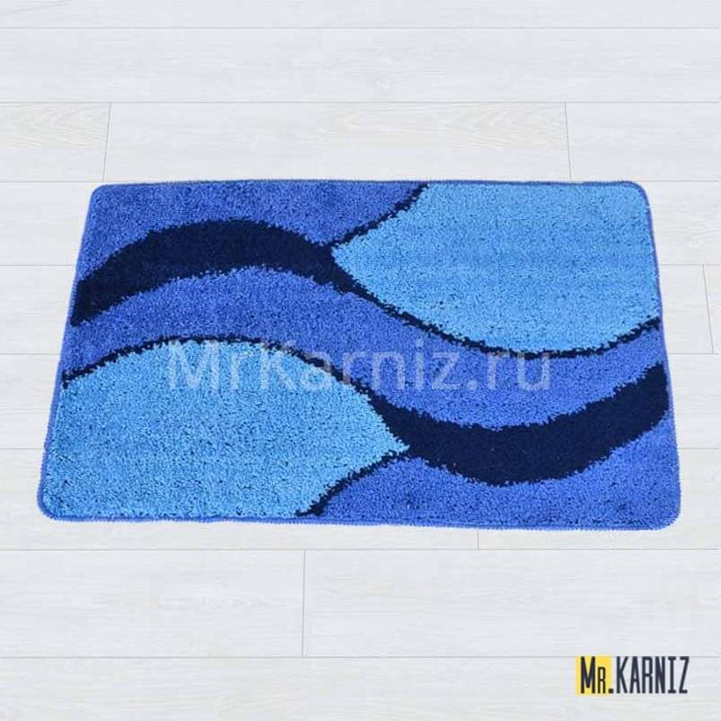 Коврик в ванную Линия синий