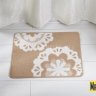Коврик для ванной ЦВЕТЫ бежевый фото 1