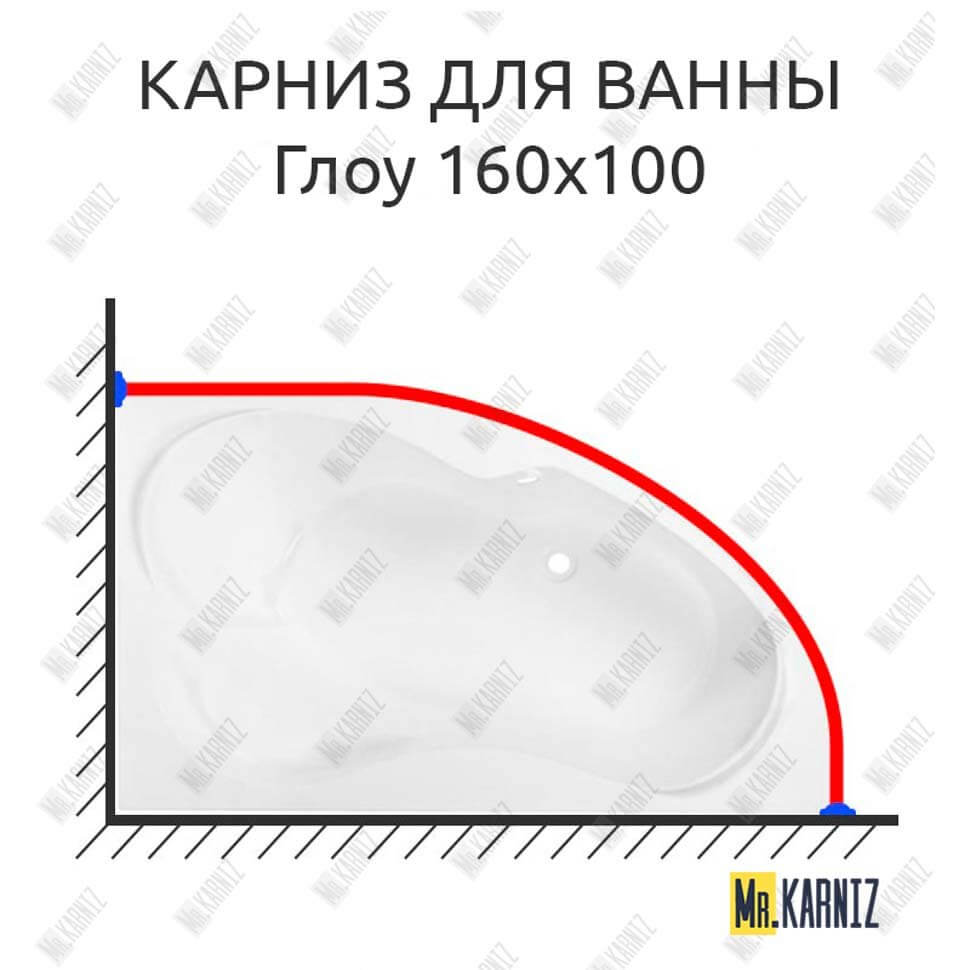 Карниз для ванны Sensea Глоу 160 Усиленный 25 мм MrKARNIZ