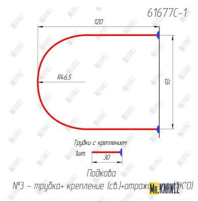 61677C-1 Карниз по чертежу