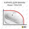 Карниз для ванны Ravak Rosa I 150х105 Усиленный 25 мм MrKARNIZ фото 1